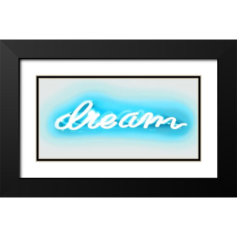 Neon Dream AW Black Modern Wood Framed Art Print with Double Matting by Carr, Hailey