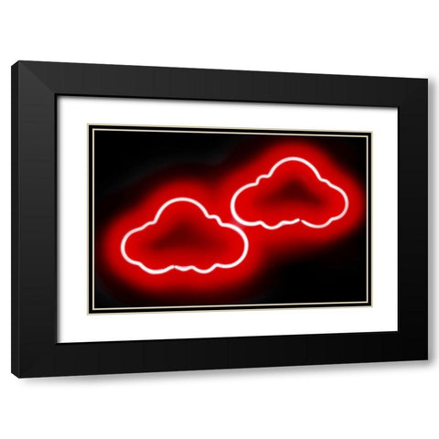 Neon Clouds RB Black Modern Wood Framed Art Print with Double Matting by Carr, Hailey