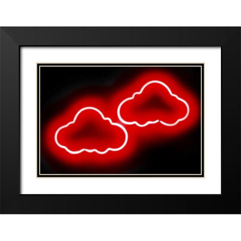 Neon Clouds RB Black Modern Wood Framed Art Print with Double Matting by Carr, Hailey