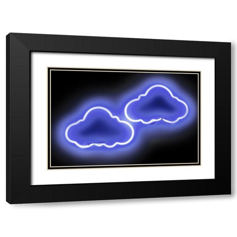 Neon Clouds BB Black Modern Wood Framed Art Print with Double Matting by Carr, Hailey