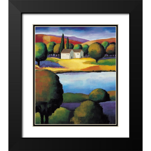 Ojai Morning I Black Modern Wood Framed Art Print with Double Matting by Clarke, Janine