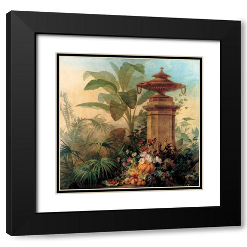 Flowers and Tropical Plants Black Modern Wood Framed Art Print with Double Matting by Capeinick, Jean