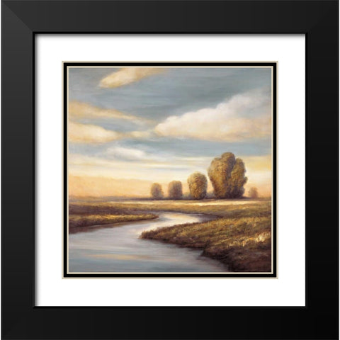 Reminisce II Black Modern Wood Framed Art Print with Double Matting by Leonard, Jeffrey