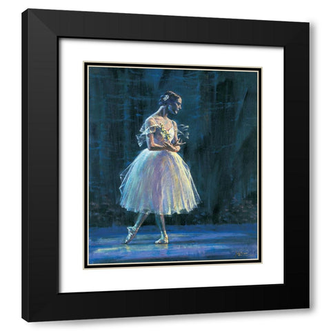 Giselle Black Modern Wood Framed Art Print with Double Matting by Kam, Jin G.