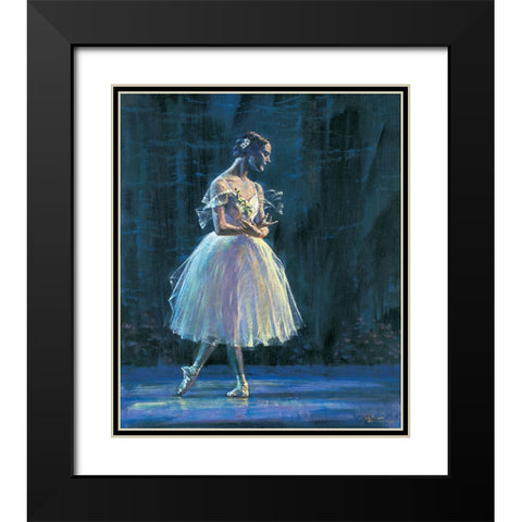 Giselle Black Modern Wood Framed Art Print with Double Matting by Kam, Jin G.