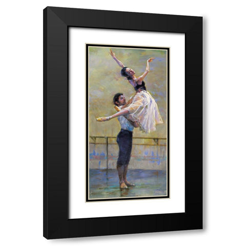 Rehearsal Black Modern Wood Framed Art Print with Double Matting by Kam, Jin G.