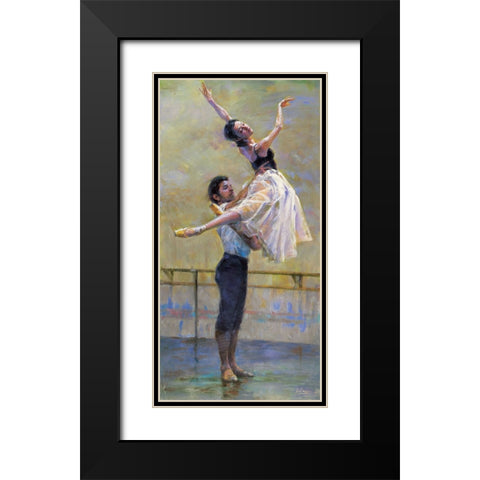 Rehearsal Black Modern Wood Framed Art Print with Double Matting by Kam, Jin G.