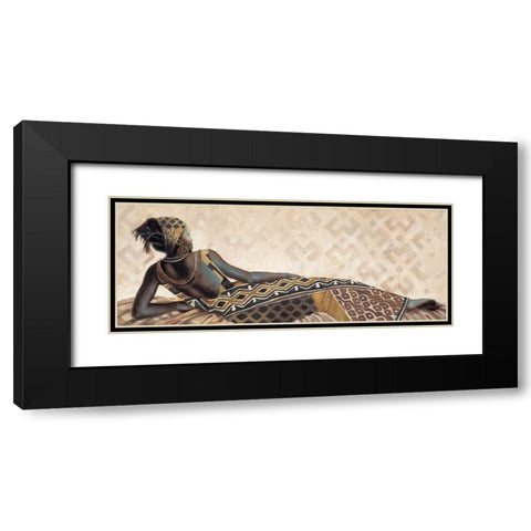 Femme Africaine V Black Modern Wood Framed Art Print with Double Matting by Leconte, Jacques
