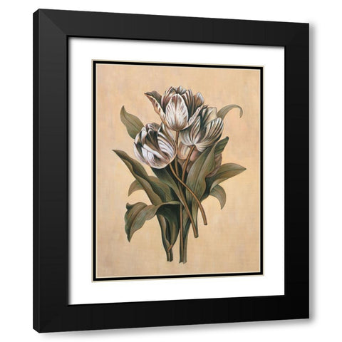 Tulips I Black Modern Wood Framed Art Print with Double Matting by Deveraux, Jill
