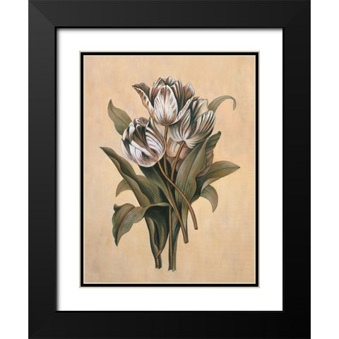 Tulips I Black Modern Wood Framed Art Print with Double Matting by Deveraux, Jill