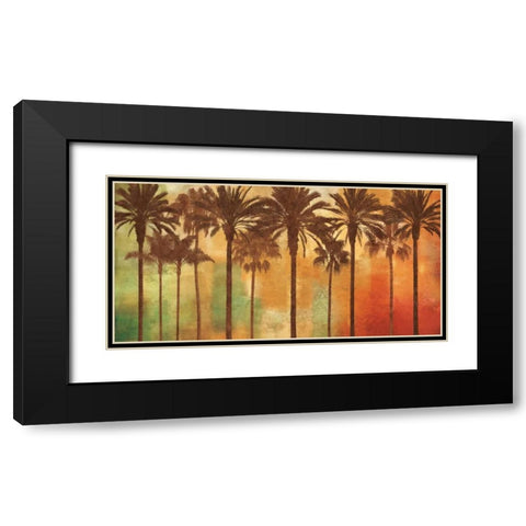 Palm Paradise Black Modern Wood Framed Art Print with Double Matting by Seba, John