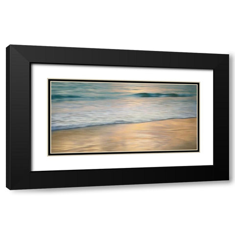 Shoreline Sunset Black Modern Wood Framed Art Print with Double Matting by Seba, John