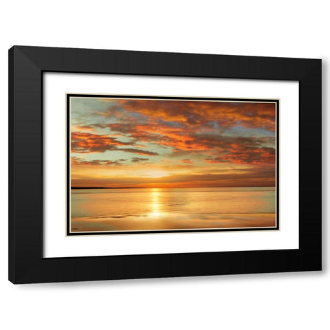 Sunlit Black Modern Wood Framed Art Print with Double Matting by Seba, John