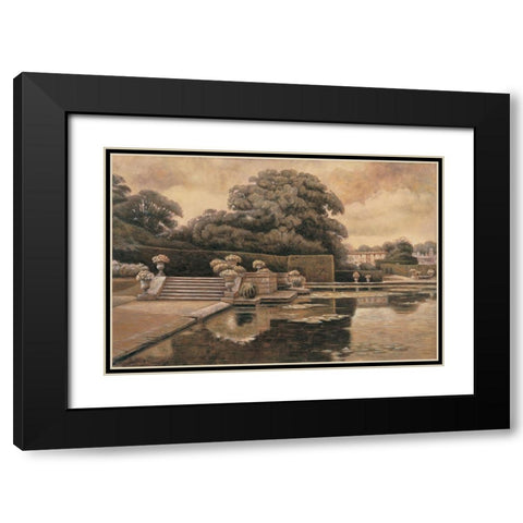 Classical Garden II Black Modern Wood Framed Art Print with Double Matting by Collins, Isabelle