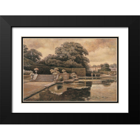 Classical Garden II Black Modern Wood Framed Art Print with Double Matting by Collins, Isabelle