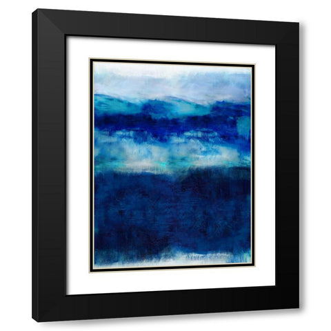 Indigo Dawn Black Modern Wood Framed Art Print with Double Matting by Blake, Jaden