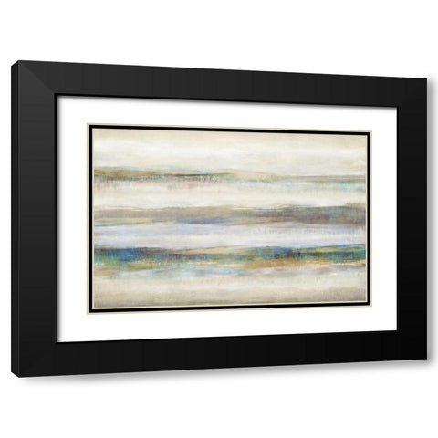 Linear Motion Black Modern Wood Framed Art Print with Double Matting by Blake, Jaden