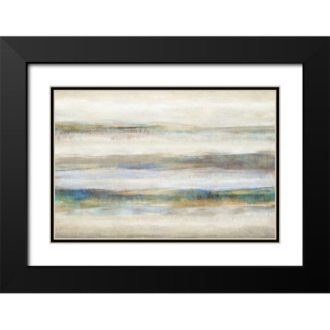 Linear Motion Black Modern Wood Framed Art Print with Double Matting by Blake, Jaden