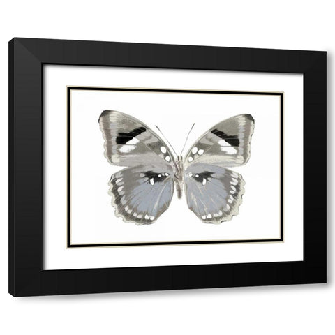 Butterfly in Grey II Black Modern Wood Framed Art Print with Double Matting by Bosco, Julia