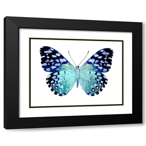Butterfly in Metallic II Black Modern Wood Framed Art Print with Double Matting by Bosco, Julia