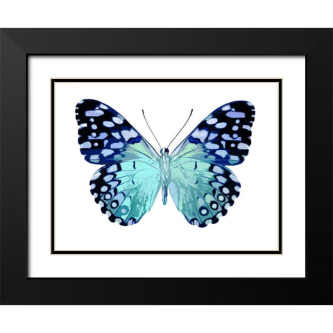 Butterfly in Metallic II Black Modern Wood Framed Art Print with Double Matting by Bosco, Julia