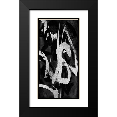 Rambunctious Silver I Black Modern Wood Framed Art Print with Double Matting by Davila, Jordan