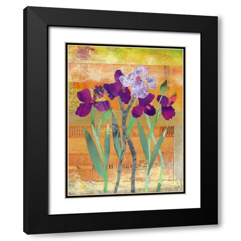 Iris III Black Modern Wood Framed Art Print with Double Matting by McGee, Jenny