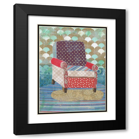 Artist Chair Black Modern Wood Framed Art Print with Double Matting by McGee, Jenny
