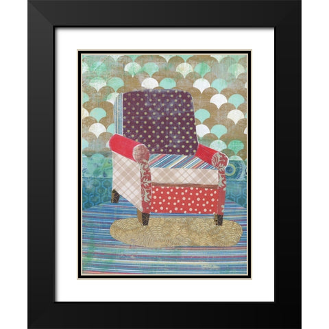 Artist Chair Black Modern Wood Framed Art Print with Double Matting by McGee, Jenny
