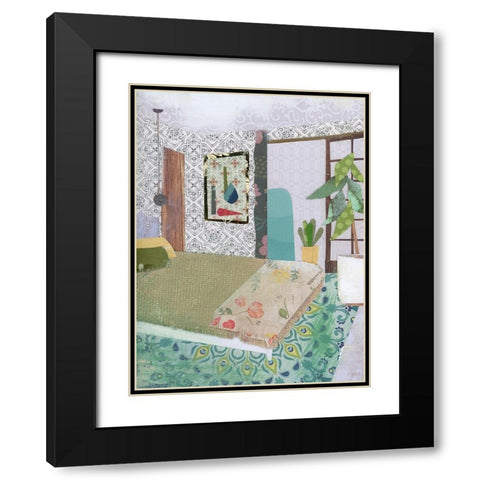 BoHo Room Black Modern Wood Framed Art Print with Double Matting by McGee, Jenny
