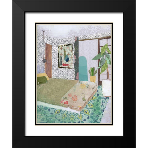 BoHo Room Black Modern Wood Framed Art Print with Double Matting by McGee, Jenny