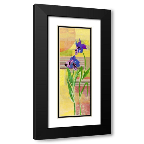 Iris II Black Modern Wood Framed Art Print with Double Matting by McGee, Jenny