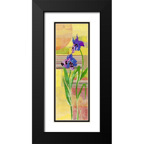 Iris II Black Modern Wood Framed Art Print with Double Matting by McGee, Jenny