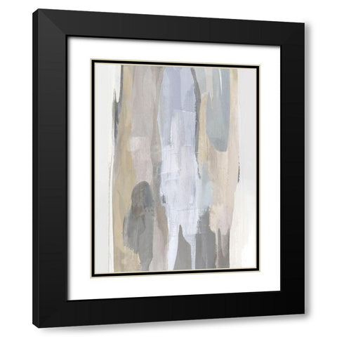 Converge Gray II Black Modern Wood Framed Art Print with Double Matting by Hanson, Jackie