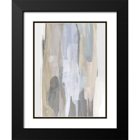 Converge Gray II Black Modern Wood Framed Art Print with Double Matting by Hanson, Jackie