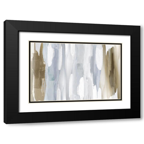 Echoes in Neutral II Black Modern Wood Framed Art Print with Double Matting by Hanson, Jackie