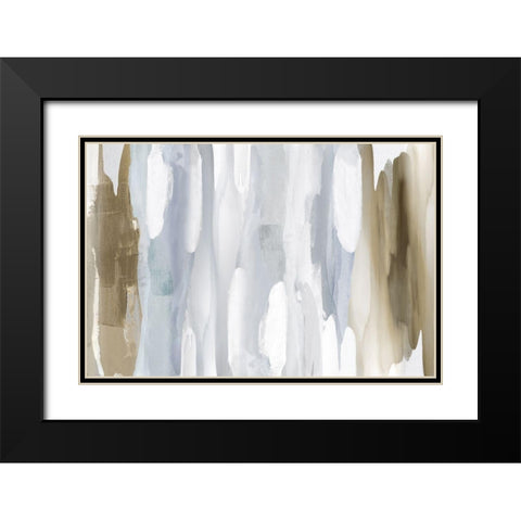 Echoes in Neutral II Black Modern Wood Framed Art Print with Double Matting by Hanson, Jackie