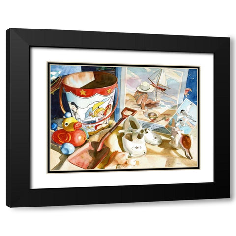 Lazy Daze Black Modern Wood Framed Art Print with Double Matting by Koenig, Judy