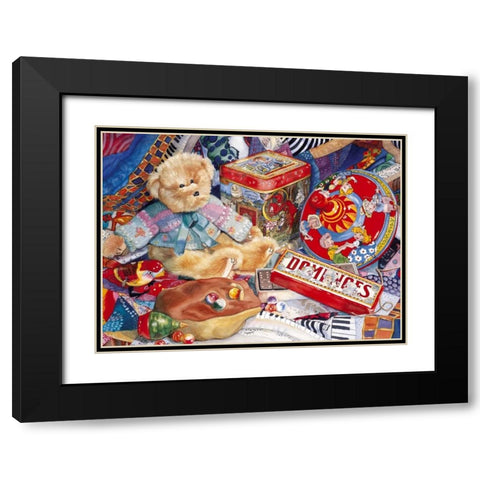 Topsy-Turvy Black Modern Wood Framed Art Print with Double Matting by Koenig, Judy