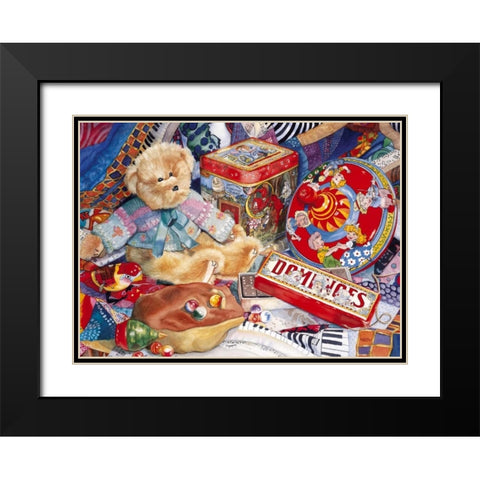 Topsy-Turvy Black Modern Wood Framed Art Print with Double Matting by Koenig, Judy