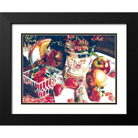Dolce Rosa Black Modern Wood Framed Art Print with Double Matting by Koenig, Judy