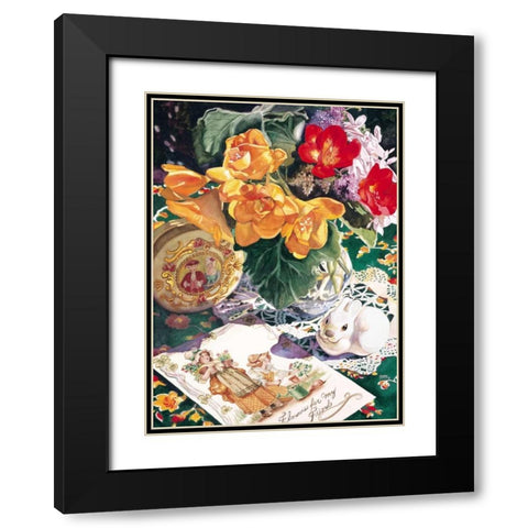 Etude En Saffron Black Modern Wood Framed Art Print with Double Matting by Koenig, Judy