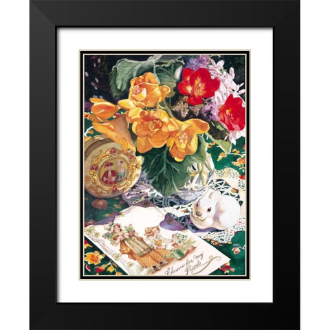 Etude En Saffron Black Modern Wood Framed Art Print with Double Matting by Koenig, Judy