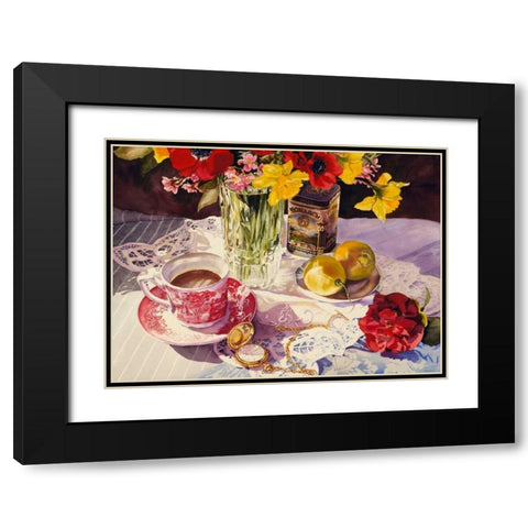 High Tea Black Modern Wood Framed Art Print with Double Matting by Koenig, Judy