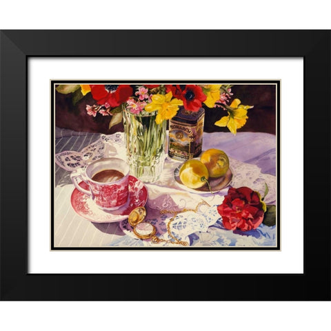 High Tea Black Modern Wood Framed Art Print with Double Matting by Koenig, Judy
