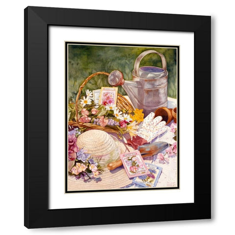 Spring Garden Black Modern Wood Framed Art Print with Double Matting by Koenig, Judy