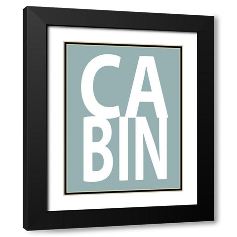 Cabin Aqua Black Modern Wood Framed Art Print with Double Matting by MacDowell, Jamie