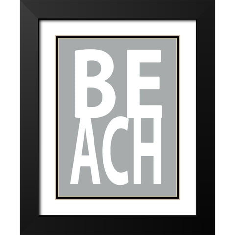 Beach Gray Black Modern Wood Framed Art Print with Double Matting by MacDowell, Jamie