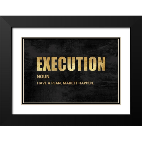 Execution in Gold Black Modern Wood Framed Art Print with Double Matting by MacDowell, Jamie
