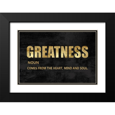Greatness in Gold Black Modern Wood Framed Art Print with Double Matting by MacDowell, Jamie
